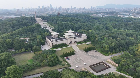 航拍雨花臺(tái)烈士陵園。李昱辰攝